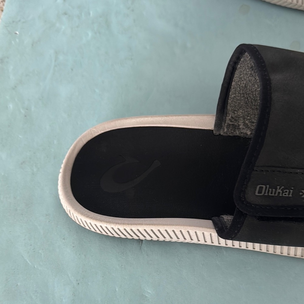 OluKai Black Slide Sandals - Picture 3 of 6